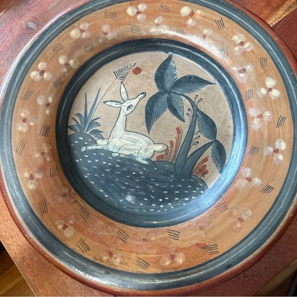 Vintage Mexican Tonala Wall Plate - Picture 3 of 5